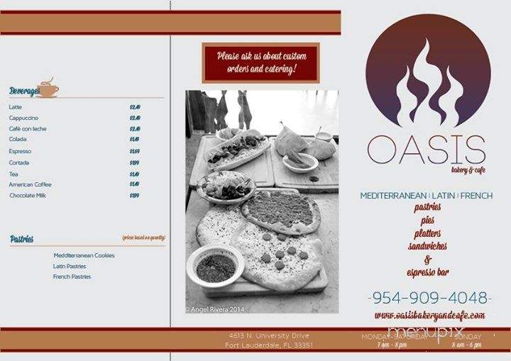 Oasis Bakery & Cafe - Lauderhill, FL menu_pic