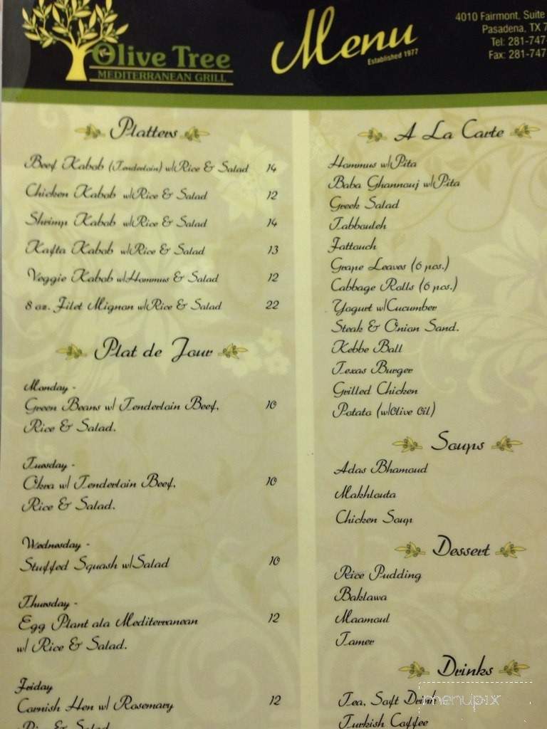 /380271743/Olive-Tree-Menu-Pasadena-TX - Pasadena, TX