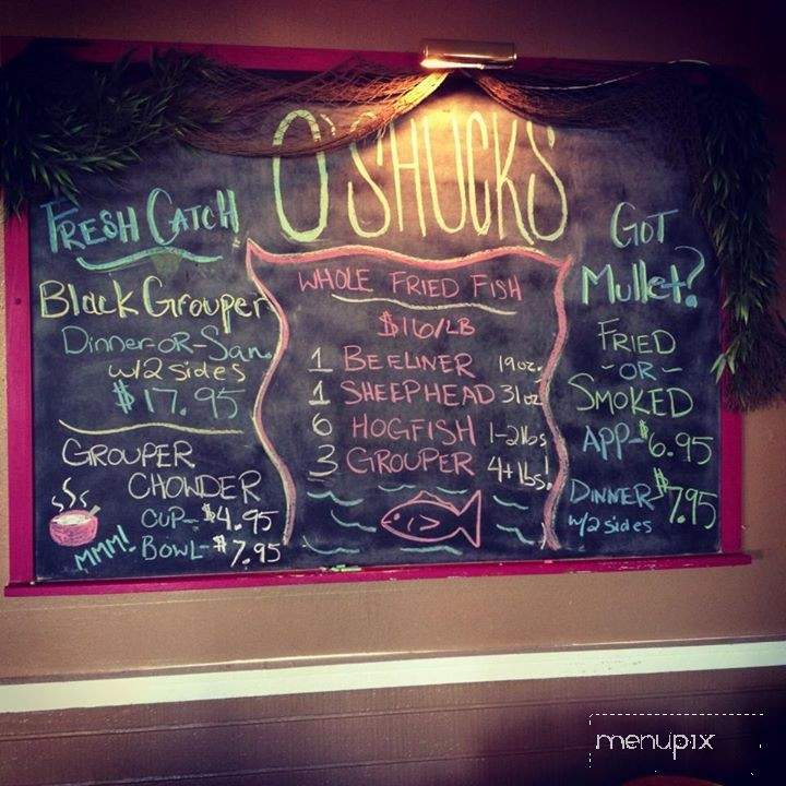O'Shucks - Bradenton, FL menu_pic