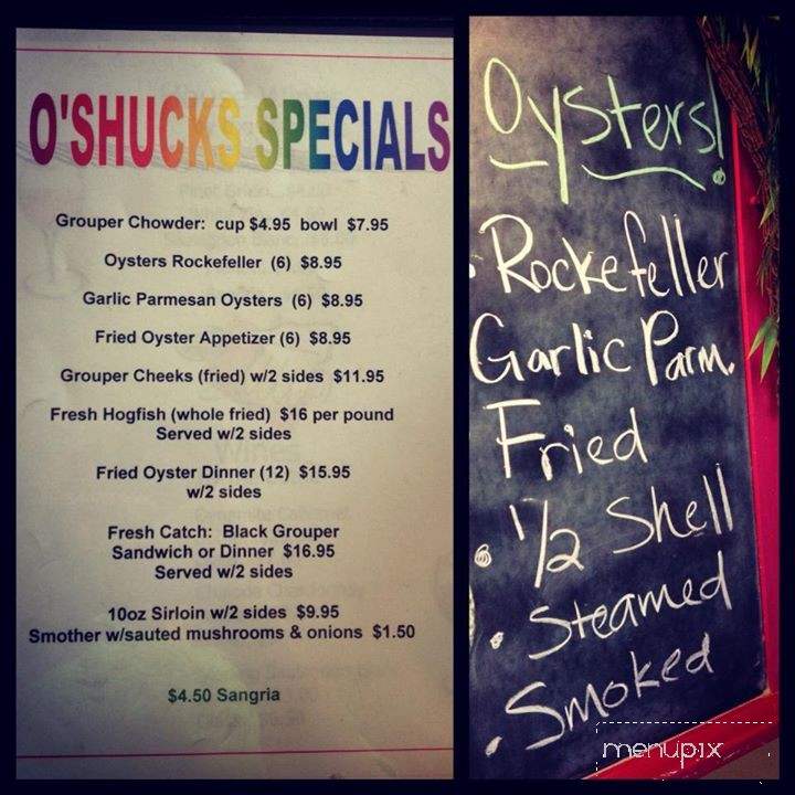 O'Shucks - Bradenton, FL menu_pic
