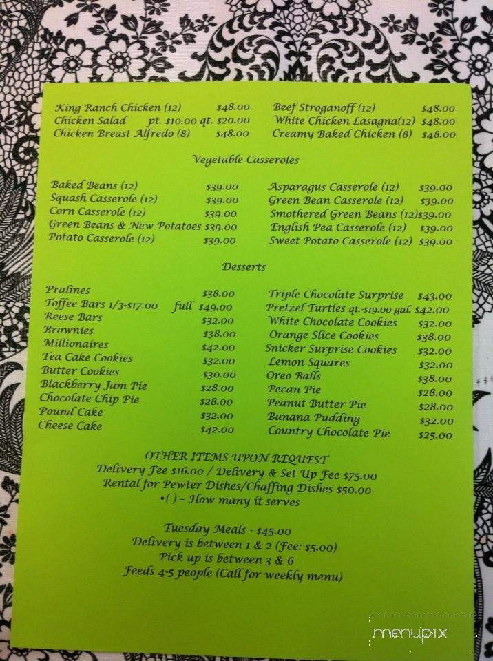 Out of the Oven - Sulphur, LA menu_pic