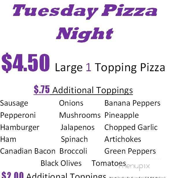 Overtime Sports Bar - Clemson, SC menu_pic