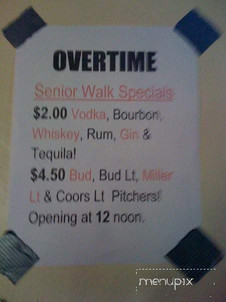 Overtime Sports Bar - Clemson, SC menu_pic