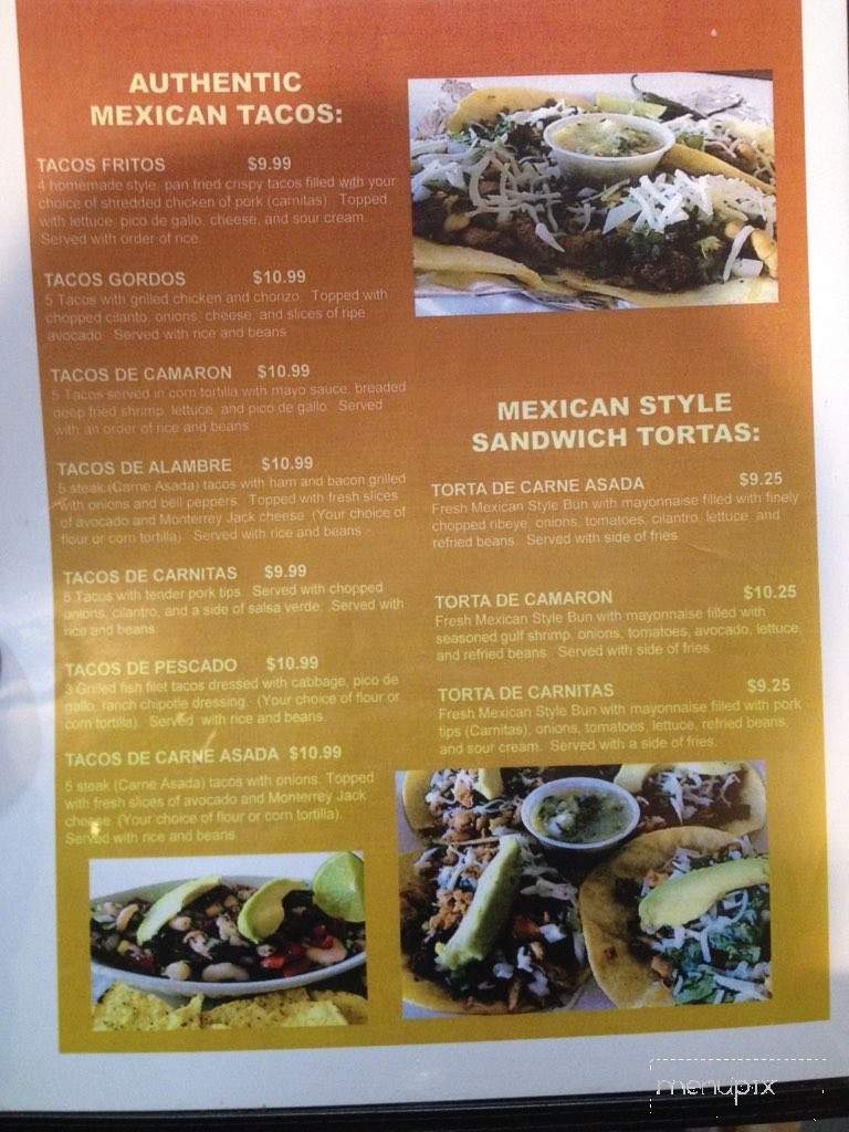 Pancho's Margaritas - Crystal City, MO menu_pic