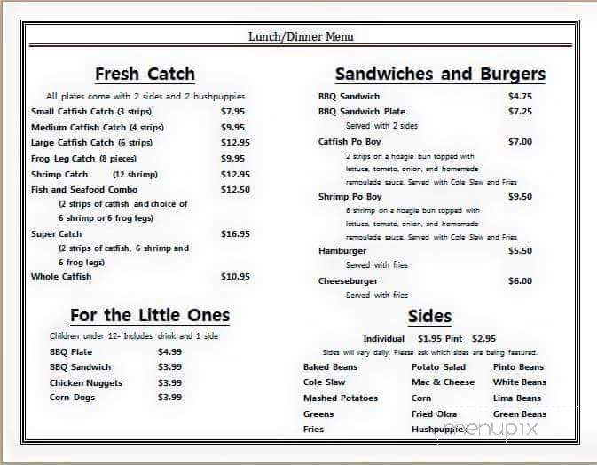 Papa Earl's - Tullahoma, TN menu_pic