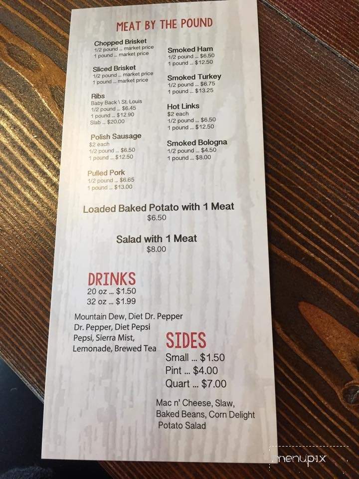 Papa's Backyard BBQ - Okemah, OK menu_pic