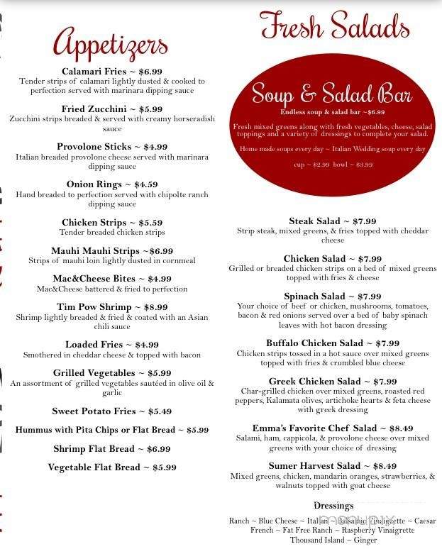 Pappy's - Leechburg, PA menu_pic