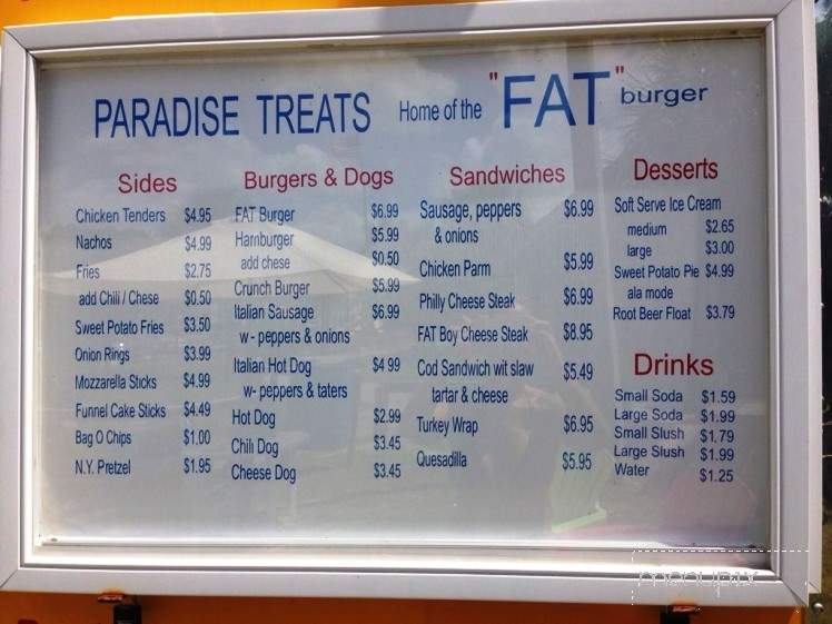 Paradise Treats - Indialantic, FL menu_pic