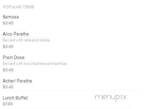 Paratha Point - Fremont, CA menu_pic