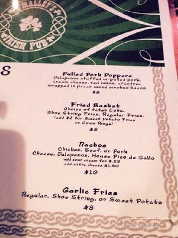 Parker'S at O'Malley'S - Tacoma, WA menu_pic
