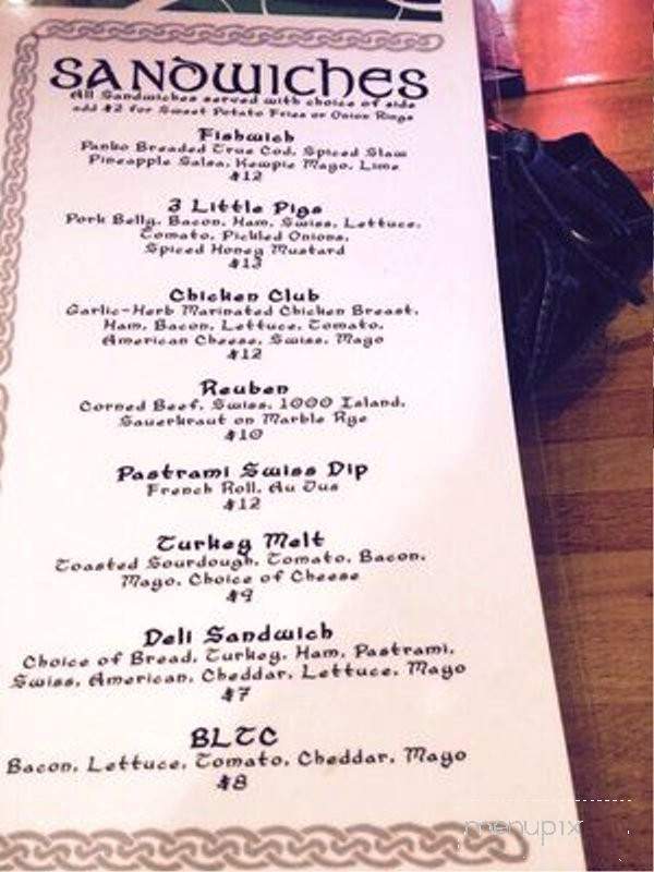 Parker'S at O'Malley'S - Tacoma, WA menu_pic