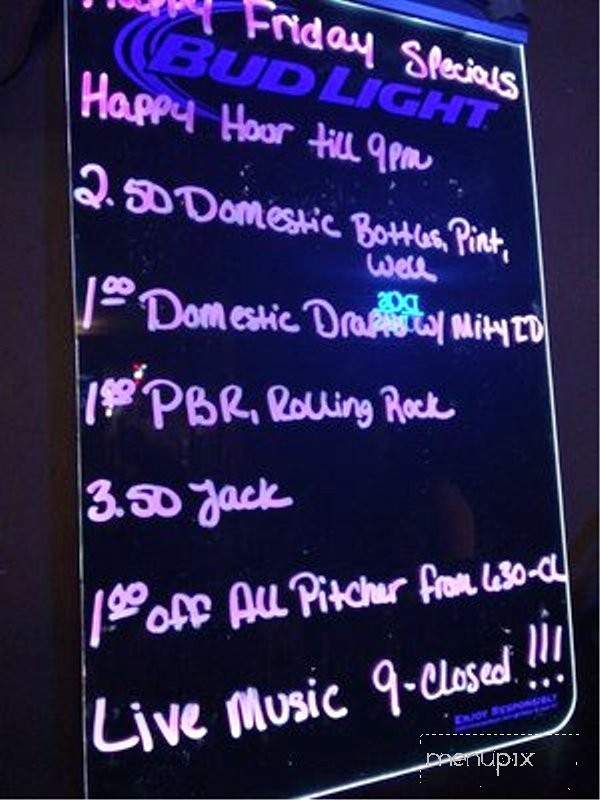 Pearson's Pub - Tucson, AZ menu_pic