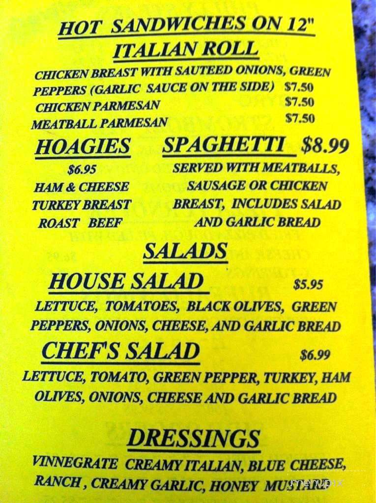Philly's Pizza - Alexandria, LA menu_pic