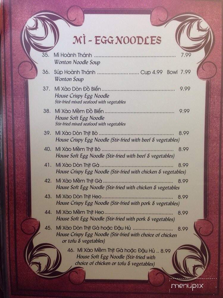Pho 102 - Tumwater, WA menu_pic