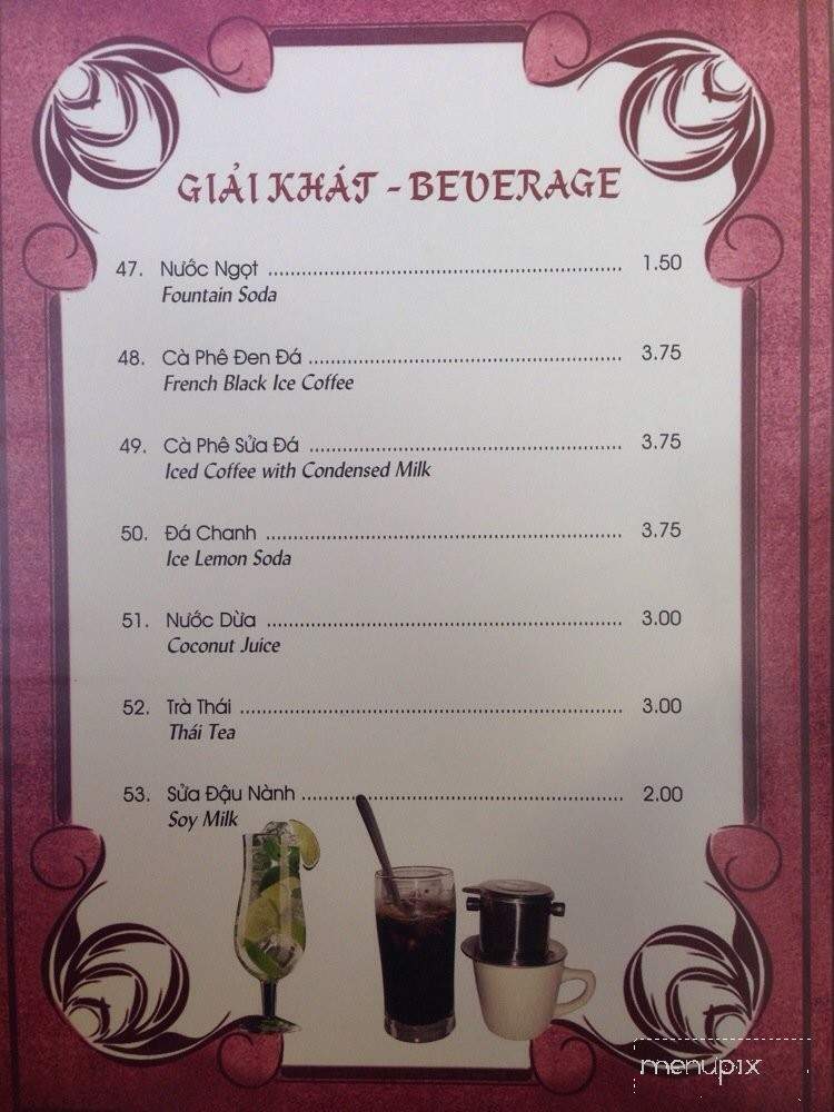 Pho 102 - Tumwater, WA menu_pic