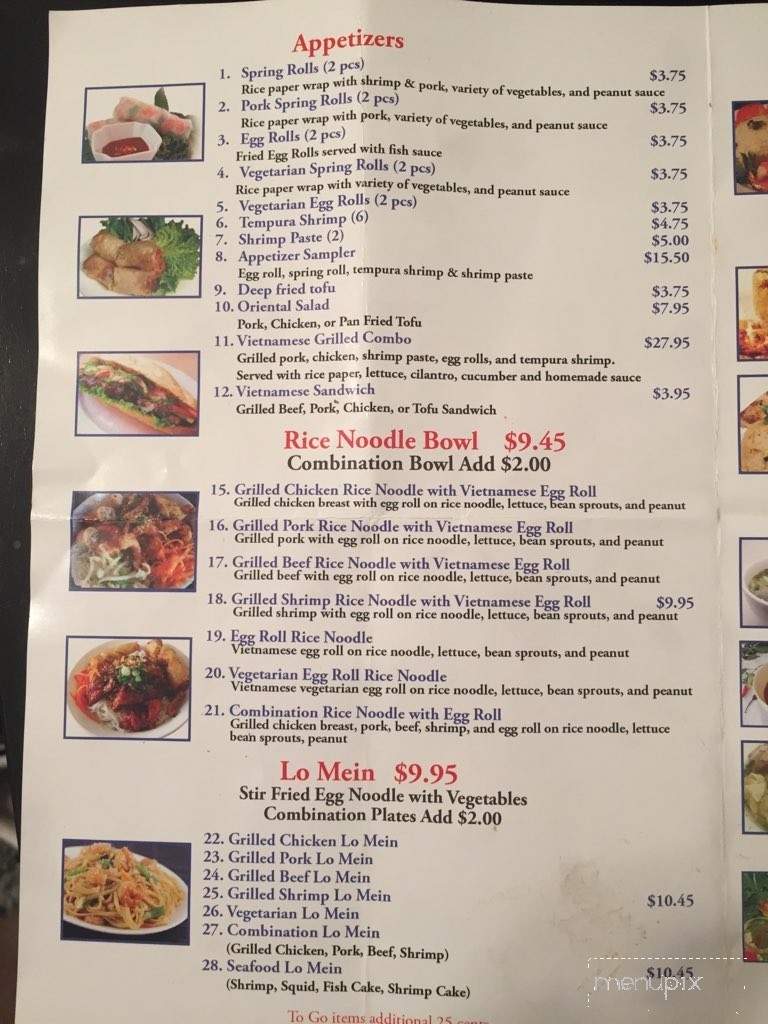 Pho Le - Jacksonville, NC menu_pic