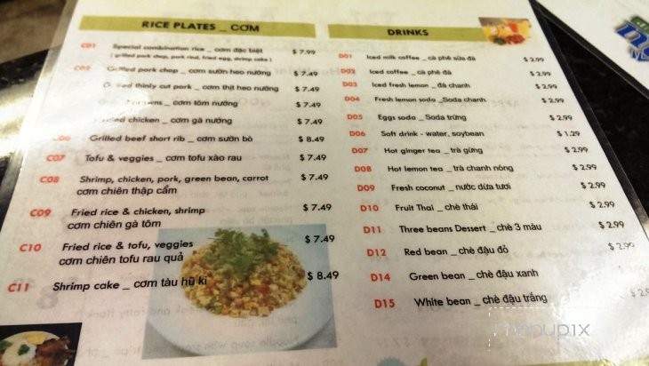 Pho Mau - Kent, WA menu_pic