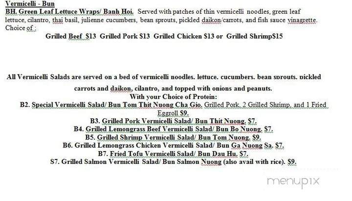 Pho Tien - Lafayette, LA menu_pic