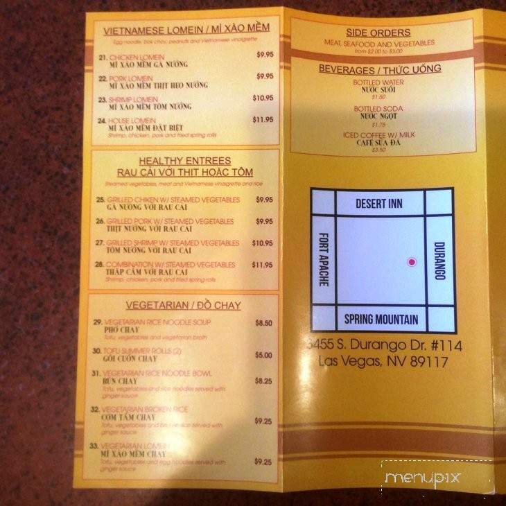Pho Vietnam Grille Express - Las Vegas, NV menu_pic