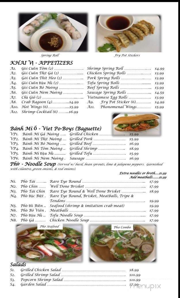Phonomenal Seafood & Grill - Slidell, LA menu_pic