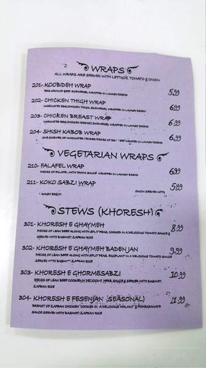 Piccolo Restaurant - Sunnyvale, CA menu_pic