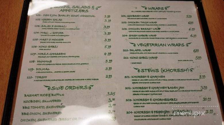 Piccolo Restaurant - Sunnyvale, CA menu_pic
