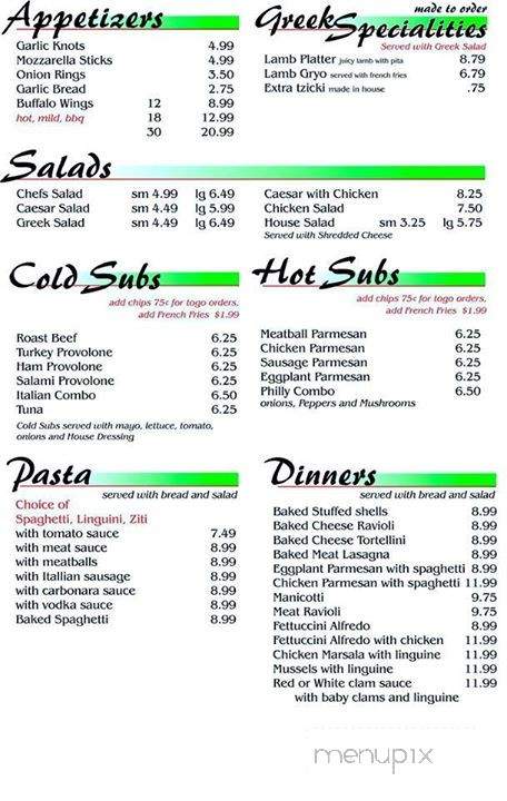 Pickens Pizza and More - Pickens, SC menu_pic