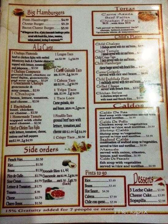 Pinto Bean - Victoria, TX menu_pic