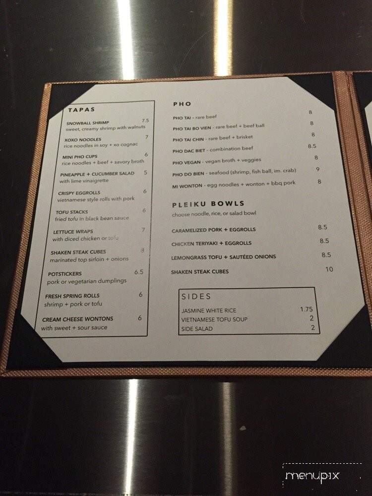 Pleiku - Salt Lake City, UT menu_pic