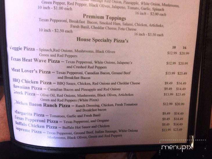 Pub Grub and Pizza Company - San Antonio, TX menu_pic
