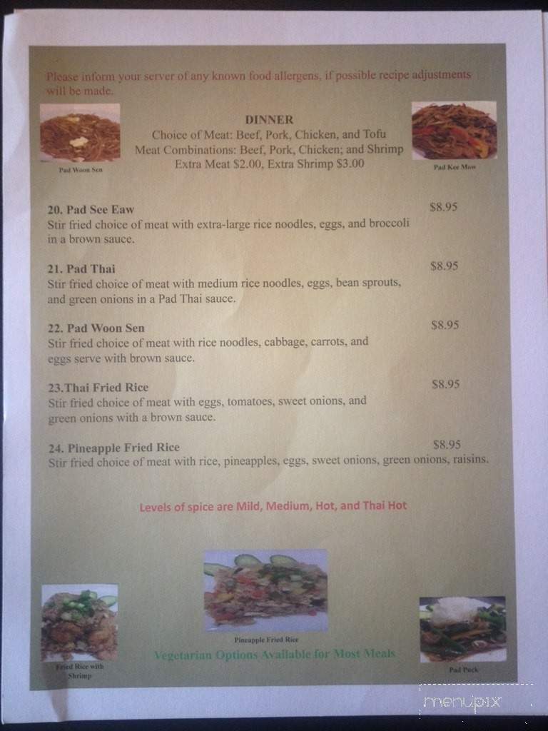 Purn's Thai Kitchen - Waynesville, MO menu_pic