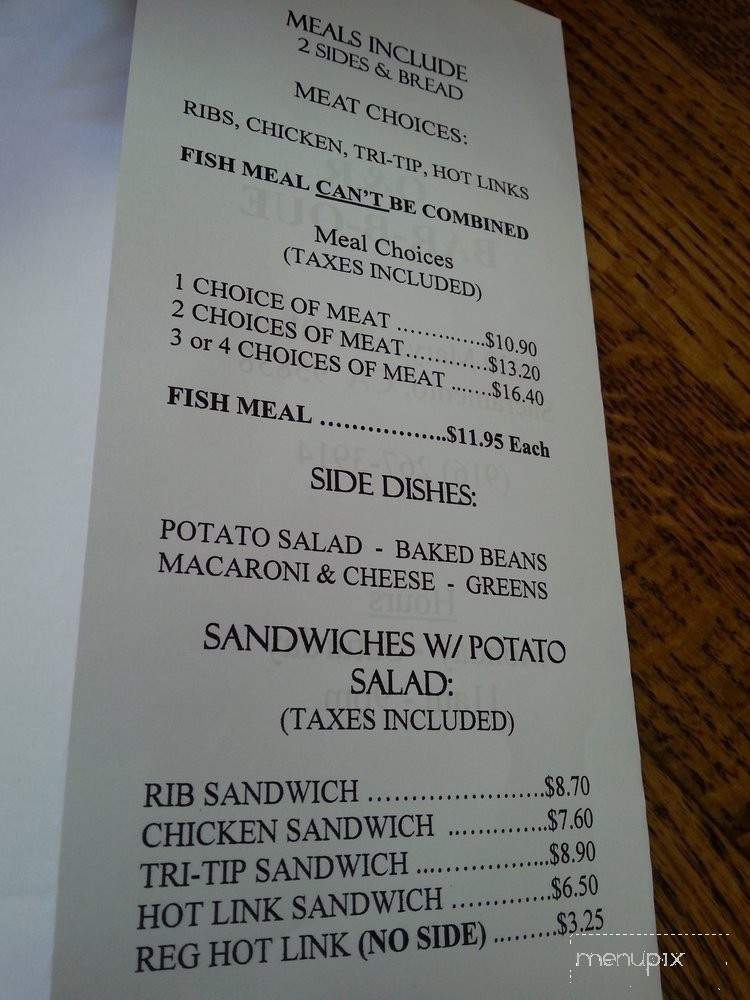 Q&R Barbeque - Sacramento, CA menu_pic