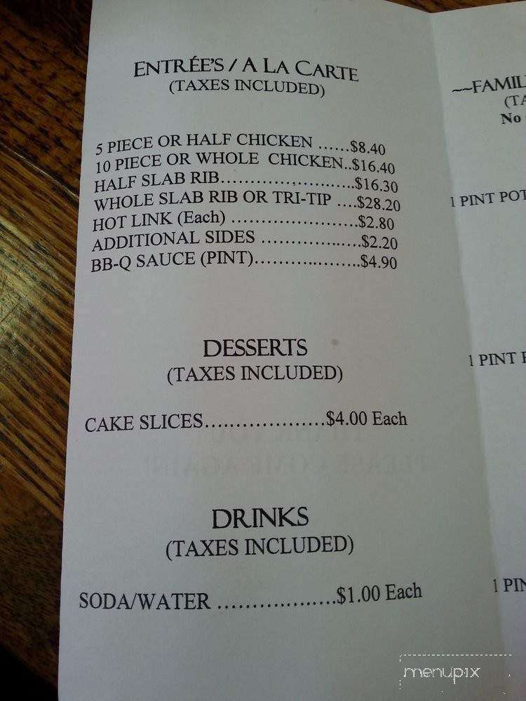 Q&R Barbeque - Sacramento, CA menu_pic