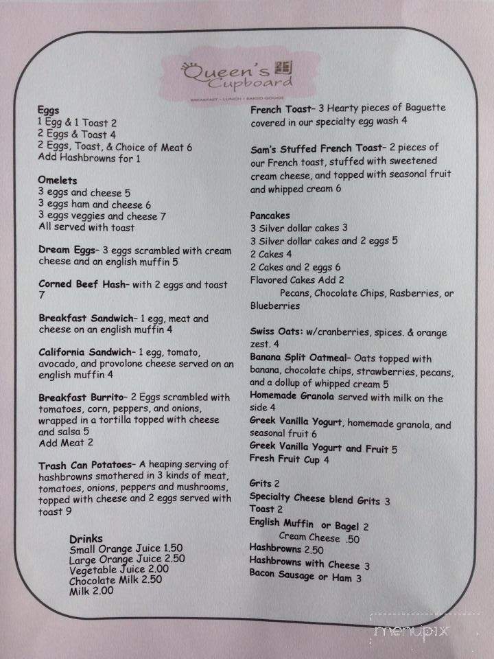Queen's Cupboard - Hickory Corners, MI menu_pic