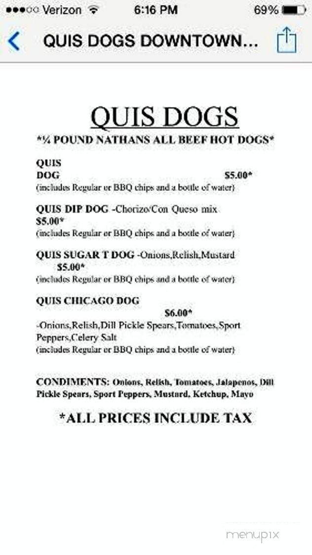 Quis Dogs - Champaign, IL menu_pic
