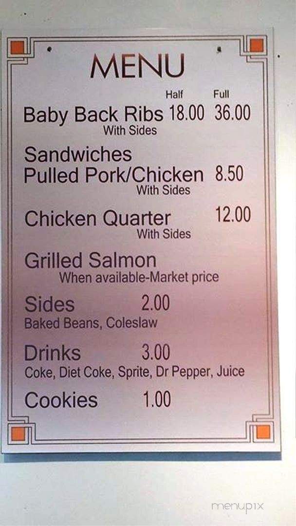 Randy's Rib Shack - Juneau, AK menu_pic