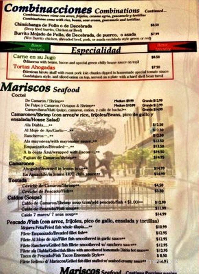 Restaurante Guadalajara - Las Vegas, NV menu_pic