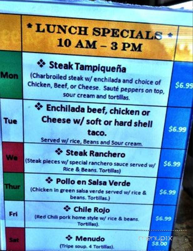 Restaurante Guadalajara - Las Vegas, NV menu_pic