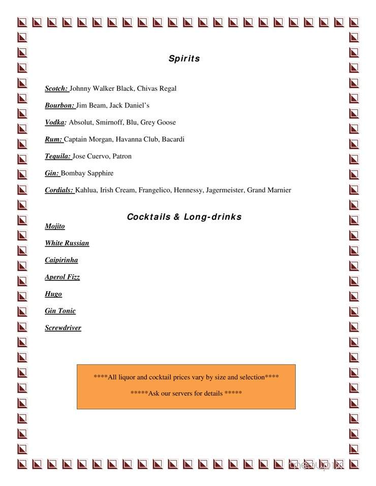 Riedo - Clearwater, FL menu_pic