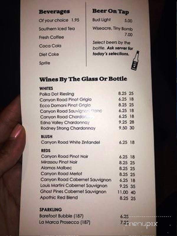 Riverfront Bar & Grill - Memphis, TN menu_pic