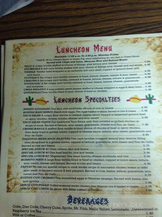 Riviera Maya Mexican Grill - Anderson, IN menu_pic