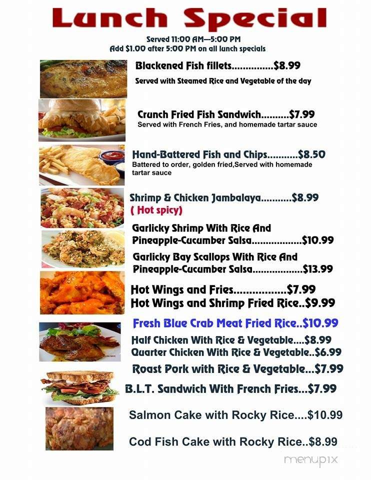 Rocky Cola Seafood - Ocala, FL menu_pic