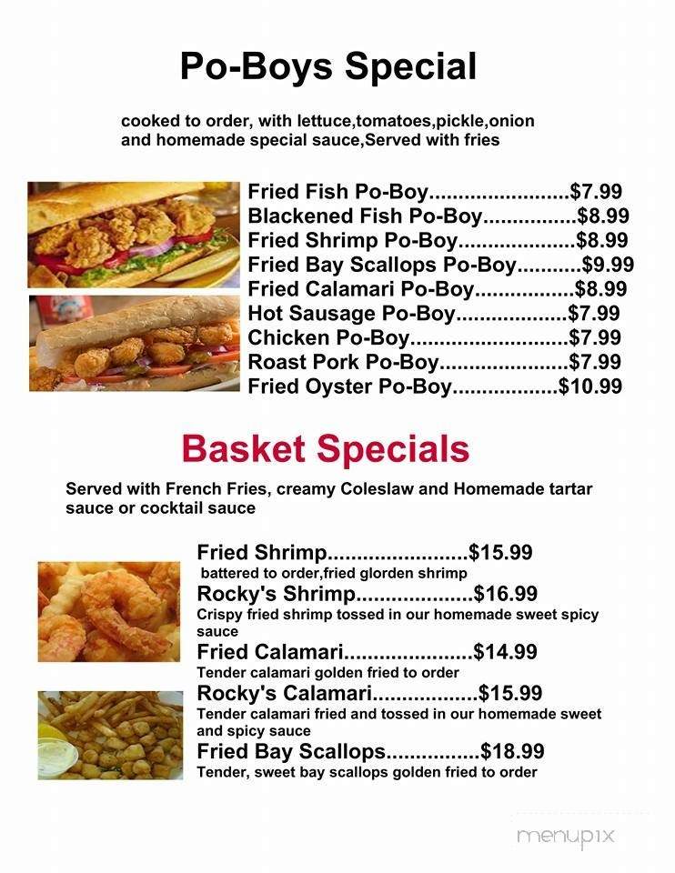 Rocky Cola Seafood - Ocala, FL menu_pic