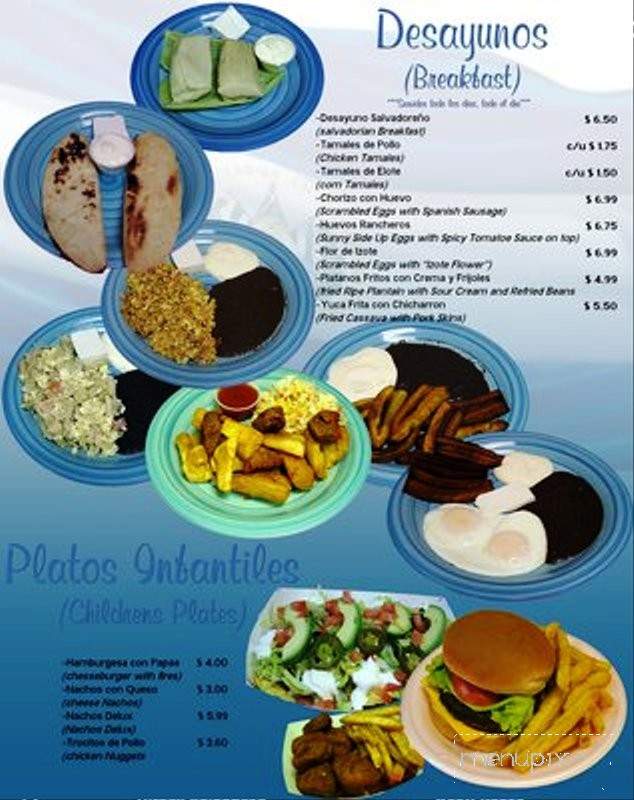 Rosie's Pupuseria - Garland, TX menu_pic