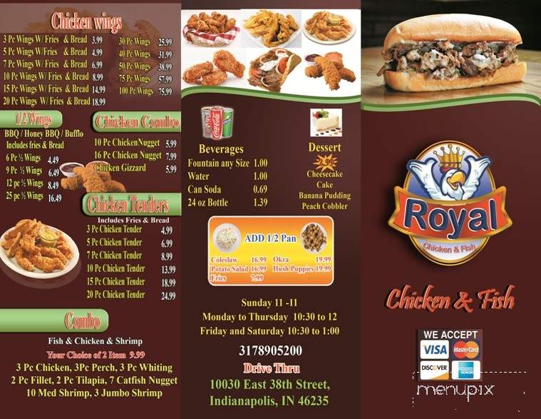 Royal Fish & Chicken - Indianapolis, IN menu_pic
