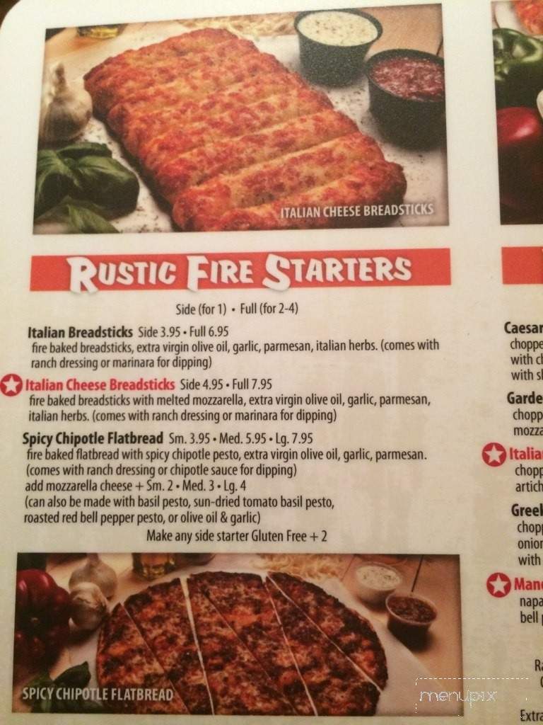 Rustic Fire - Paso Robles, CA menu_pic