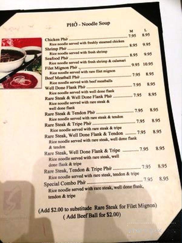 Saigon de Pho - Santa Ana, CA menu_pic