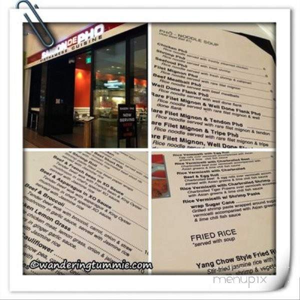 Saigon de Pho - Santa Ana, CA menu_pic