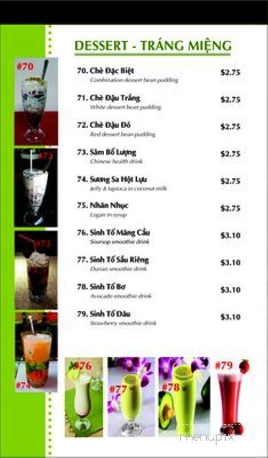 Saigon Pho & Grill - Sugar Land, TX menu_pic