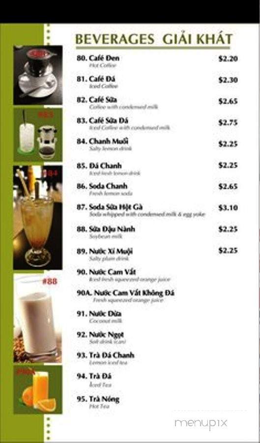 Saigon Pho & Grill - Sugar Land, TX menu_pic